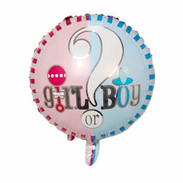 Foil Balloon - Round - Girl or Boy?